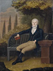 Portrait of the Ulm Bookseller Christian Gottlob Ebner (1755-1821) on a Park Bench